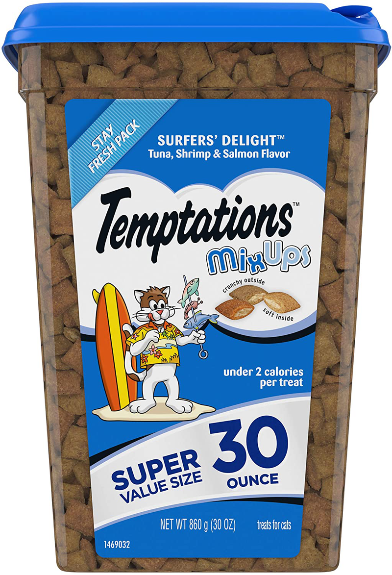 Temptations MixUps Crunchy and Soft Cat Treats, 30 oz. Animals & Pet Supplies > Pet Supplies > Cat Supplies > Cat Litter Temptations Tuna, Shrimp, Salmon  