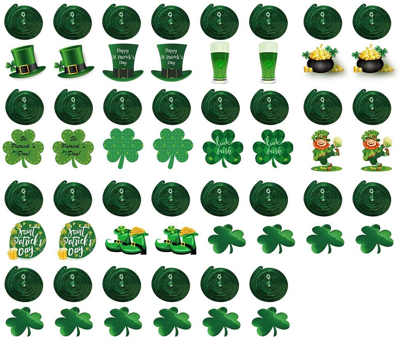 GOER St. Patrick'S Day Party Decorations,30 Pcs Irish Shamrock St. Patrick'S Day Hanging Swirls Party Supplies Arts & Entertainment > Party & Celebration > Party Supplies GOER   