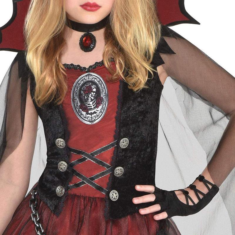 Girl Dark Vampire Costume | Medium (8-10) | 3 Pcs.