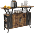 Kitchen Island with Storage Buffet Table Coffee Cabinet Freestanding Console Table with Cupboard Storage Cabinet with Adjustable Shelf inside for Kitchen Dinning Room Living Room Entryway Hallway Home & Garden > Kitchen & Dining > Food Storage Bestier Rustic Brown  