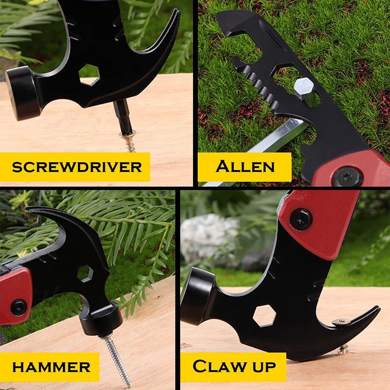 Hammer Multitool Camping Accessories, Cool Gadgets Gift for Men ,Outdoor Tool Gear and Equipment,Hvakhva Sporting Goods > Outdoor Recreation > Camping & Hiking > Camping Tools HVAKHVA   