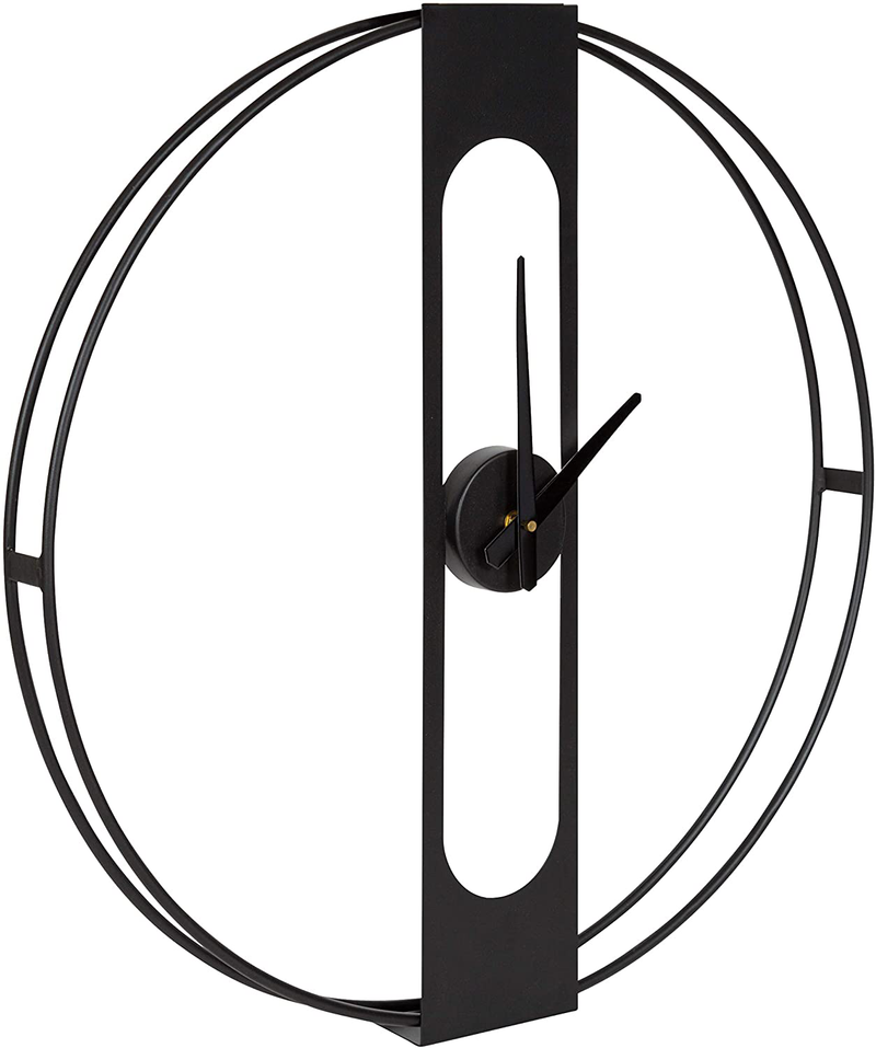Kate and Laurel Urgo Modern Wall Clock, 22 Inch Diameter, Black, Wall Mounted Home Decor with Function Home & Garden > Decor > Clocks > Wall Clocks Kate and Laurel Black  