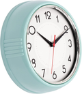 Lumuasky Retro Wall Clock 9.5 Inch Red Kitchen 50's Vintage Design Round Silent Non Ticking Battery Operated Quality Quartz Clock Home & Garden > Decor > Clocks > Wall Clocks Lumuasky Green  