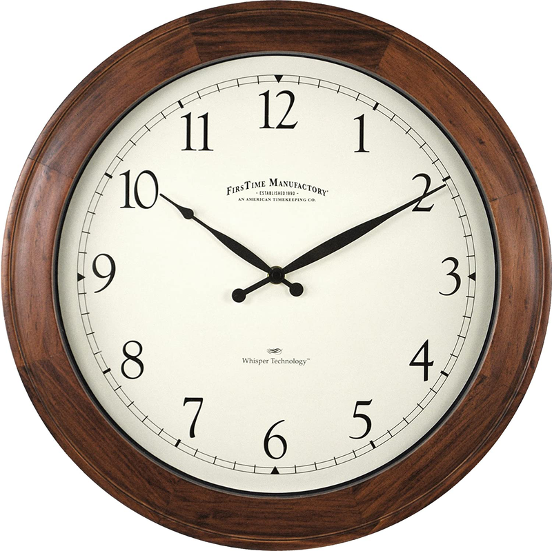 FirsTime & Co. Walnut Garrison Wall Clock, American Crafted, Walnut Wood, 16 x 2 x 16, Home & Garden > Decor > Clocks > Wall Clocks FirsTime & Co.   