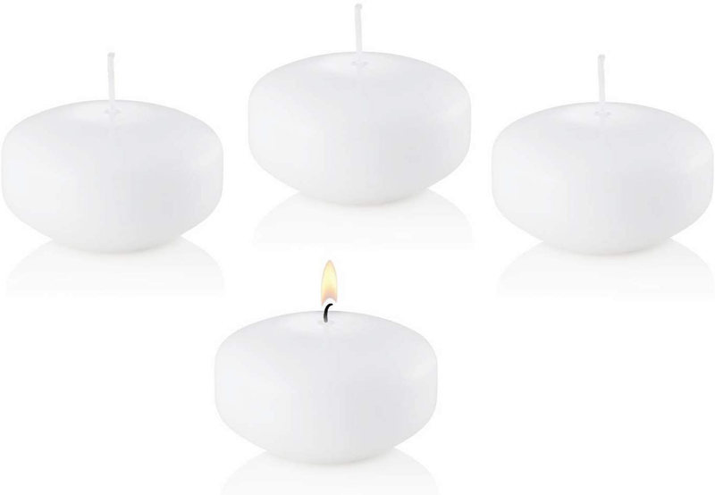 D'light Online Large Floating Candles 3 Inch Bulk Pack for Events, Weddings, Spa, Home Decor, Special Occasions and Holiday Decorations (Set of 72, White) Home & Garden > Decor > Home Fragrances > Candles D'light Online White X-Large - 3" (Set of 54) 