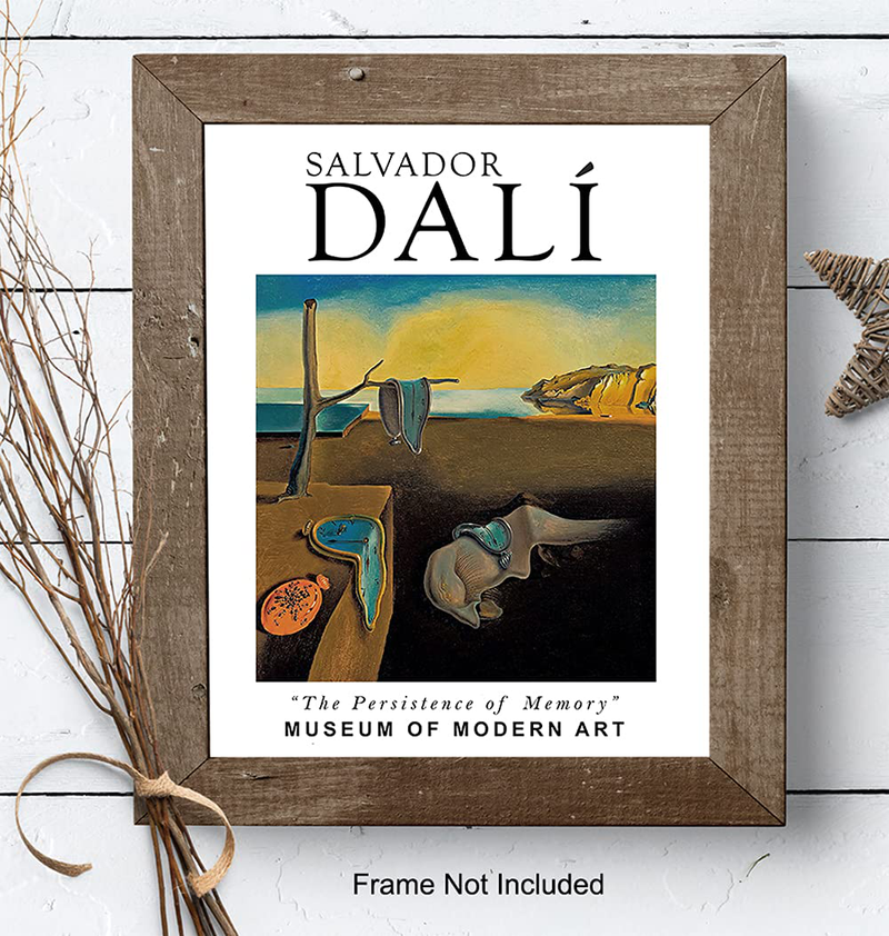 Salvador Dali Clock Wall Art & Decor - Gallery Wall Art - Salvador Dali Prints - Surrealism Wall Art - Museum Poster - the Persistence of Memory - Aesthetic Room Decor Home & Garden > Decor > Artwork > Posters, Prints, & Visual Artwork Yellowbird Art & Design   