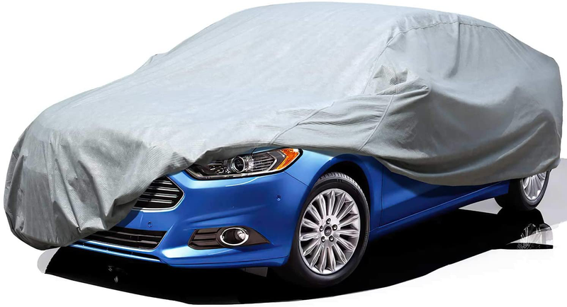 Leader Accessories Car Cover UV Protection Basic Guard 3 Layer Breathable Dust Proof Universal Fit Full Car Cover Up To 200''  Leader Accessories 1-Sedans Up To 200" L  