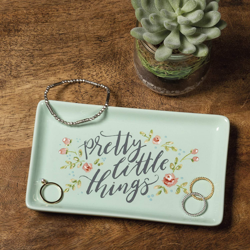 Primitives by Kathy 37726 Hand-Lettered Trinket Tray, Pretty Little Things Home & Garden > Decor > Decorative Trays Primitives by Kathy   