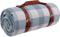 Picnic Blanket,78.7"x78.7"Oversized Beach Blankets Waterproof Sandproof Picnic Mat for 6-8 Adults, Large and Thick Picnic Blanket Portable Straps for Beach Mats or Family Outdoor Camping Parties Home & Garden > Lawn & Garden > Outdoor Living > Outdoor Blankets > Picnic Blankets Goodsnetic Light Blue/White  