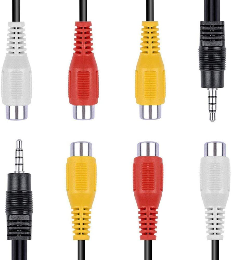 Padarsey RCA 10FT Audio/Video Composite Cable DVD/VCR/SAT Yellow/White/red connectors 3 Male to 3 Male Electronics > Electronics Accessories > Cables > Audio & Video Cables Padarsey 3.5mm to 3rca Female 2 Pack  