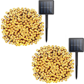 Solar Christmas String Lights Outdoor - 2 Pack 72ft 200 LED 8 Modes Outdoor String Lights, Waterproof Fairy Lights for Garden, Patio, Fence, Holiday, Party, Balcony, Christmas Decorations (Multicolor) Home & Garden > Decor > Seasonal & Holiday Decorations& Garden > Decor > Seasonal & Holiday Decorations KerKoor Warm White 2 Pack 
