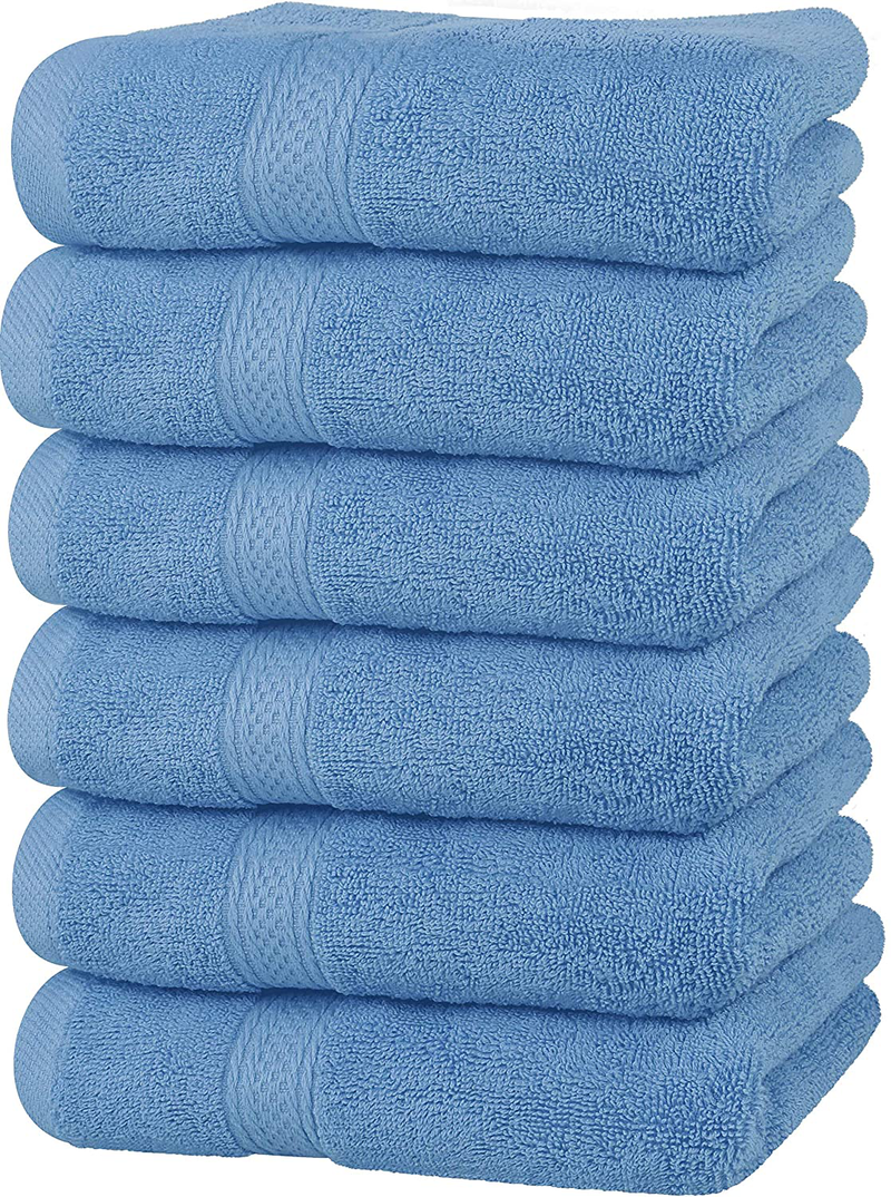 Utopia Towels Premium Grey Hand Towels - 100% Combed Ring Spun Cotton, Ultra Soft and Highly Absorbent, 600 GSM Extra Large Hand Towels 16 x 28 inches, Hotel & Spa Quality Hand Towels (6-Pack) Home & Garden > Linens & Bedding > Towels Utopia Towels Electric Blue  
