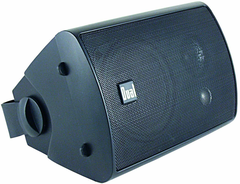 Dual Electronics LU43PB 3-Way High Performance Outdoor Indoor Speakers with Powerful Bass | Effortless Mounting Swivel Brackets | All Weather Resistance | Expansive Stereo Sound Coverage | Sold in Pairs , Black , case Electronics > Audio > Audio Components > Speakers Dual Electronics   