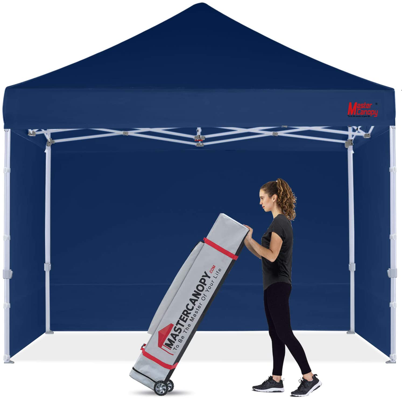 MASTERCANOPY Durable Pop-Up Canopy Tent 10X15 Heavy Duty Instant Canopy with Sidewalls (White) Sporting Goods > Outdoor Recreation > Camping & Hiking > Tent Accessories MASTERCANOPY Navy Blue 10x10 