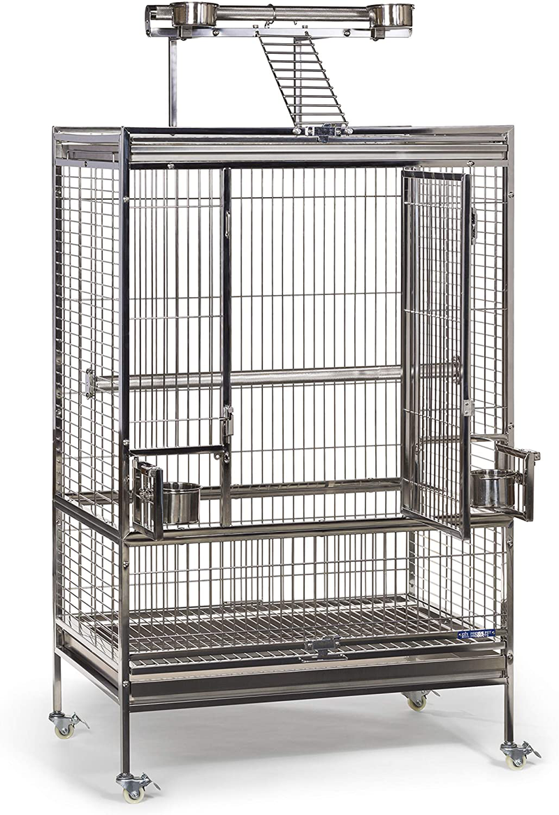 Prevue Pet Products Stainless Steel Playtop Bird Cage