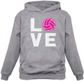 Love Volleyball Gift for Volleyball Lovers Players Girls Women Hoodie Home & Garden > Decor > Seasonal & Holiday Decorations Tstars Love Hoodie / Gray X-Large 