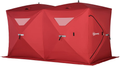 Outsunny 8 Person Ice Fishing Shelter Insulated Waterproof Portable Pop up Ice Tent with 2 Doors for Outdoor Fishing, Blue Sporting Goods > Outdoor Recreation > Camping & Hiking > Tent Accessories Aosom LLC Red  