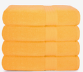 Glamburg Premium Cotton 4 Pack Bath Towel Set - 100% Pure Cotton - 4 Bath Towels 27x54 - Ideal for Everyday use - Ultra Soft & Highly Absorbent - Black Home & Garden > Linens & Bedding > Towels GLAMBURG Mustard  