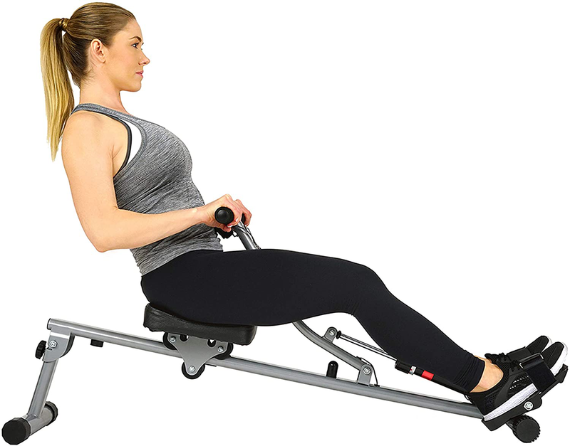 Sunny Health & Fitness SF-RW1205 Rowing Machine Rower with 12 Level Adjustable Resistance, Digital Monitor and 220 LB Max Weight  Sunny Health & Fitness   