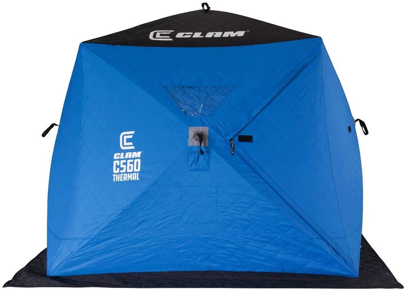 CLAM Portable Pop-Up Ice Fishing Shelter Tent Sporting Goods > Outdoor Recreation > Camping & Hiking > Tent Accessories CLAM   