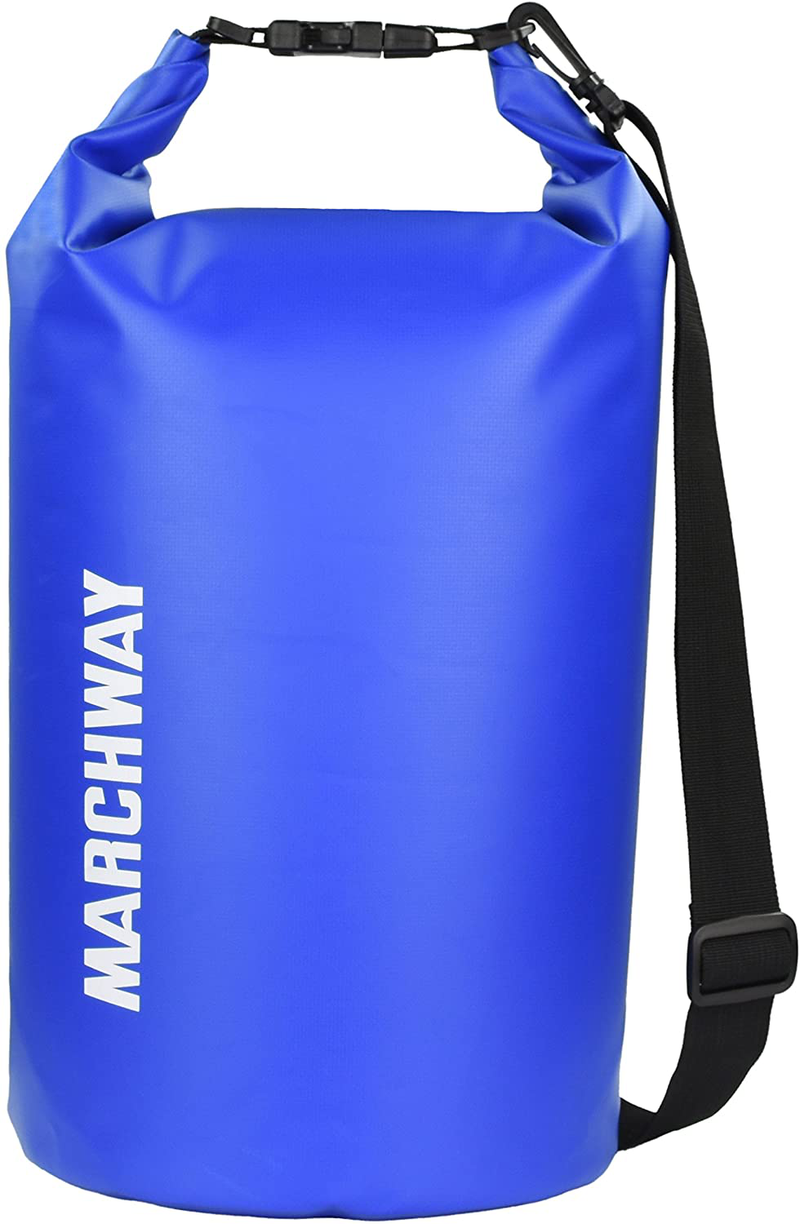 MARCHWAY Floating Waterproof Dry Bag 5L/10L/20L/30L/40L, Roll Top Sack Keeps Gear Dry for Kayaking, Rafting, Boating, Swimming, Camping, Hiking, Beach, Fishing  MARCHWAY Dark Blue 30L 