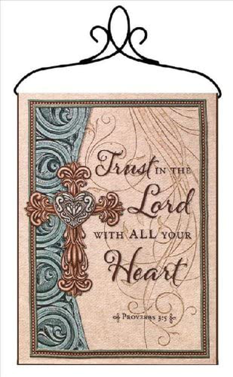 Manual Inspirational Collection 13 X 18-Inch Wall Hanging with Frame, Ten Commandments Home & Garden > Decor > Artwork > Decorative Tapestries Manual Woodworker Trust in The Lord 13 by 18-Inch 