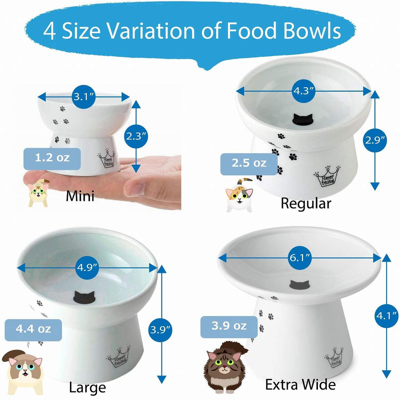 Extra Wide Raised Cat Food Bowl Animals & Pet Supplies > Pet Supplies > Cat Supplies Necoichi   