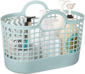 Rejomiik Shower Caddy Basket, Portable Shower Tote, Plastic Organizer Storage Basket with Handle Drainage Toiletry Bag Bin Box for Bathroom, College Dorm Room Essentials, Kitchen, Camp, Gym- Khakis Sporting Goods > Outdoor Recreation > Camping & Hiking > Portable Toilets & Showers rejomiik F-blue 1pack-F 