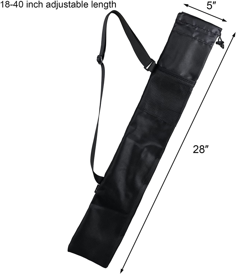 COSMOS Portable Carrying Bag Storage Bag Pouch for Walking Stick Trekking Hiking Poles, Black Color