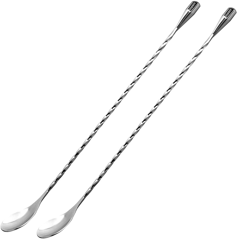 HIWARE LZS13B 12 Inches Stainless Steel Mixing Spoon, Spiral Pattern Bar Cocktail Shaker Spoon Home & Garden > Kitchen & Dining > Barware HIWARE Silver 2 Pack 