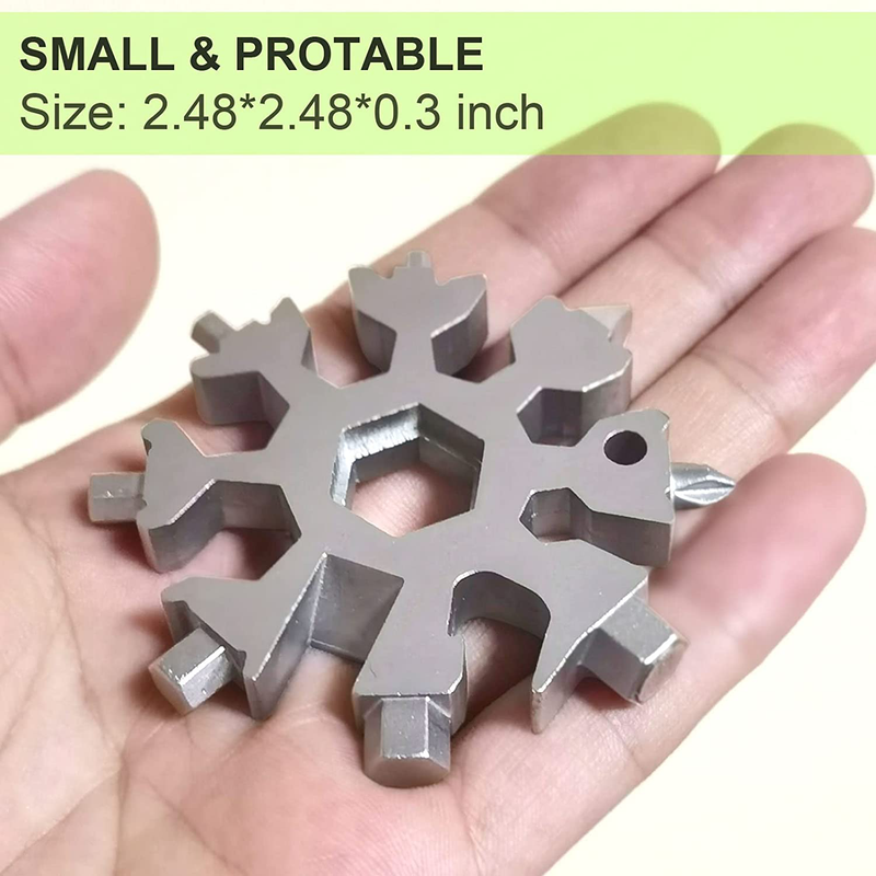 Stocking Stuffers for Men Snowflake Multitool 2PCS 18 in 1 Stainless Steel Snowflake Multi Tool Gadgets for Outdoor Travel Camping Daily Gifts for Men Dad Sporting Goods > Outdoor Recreation > Camping & Hiking > Camping Tools MEIBAIJIA   