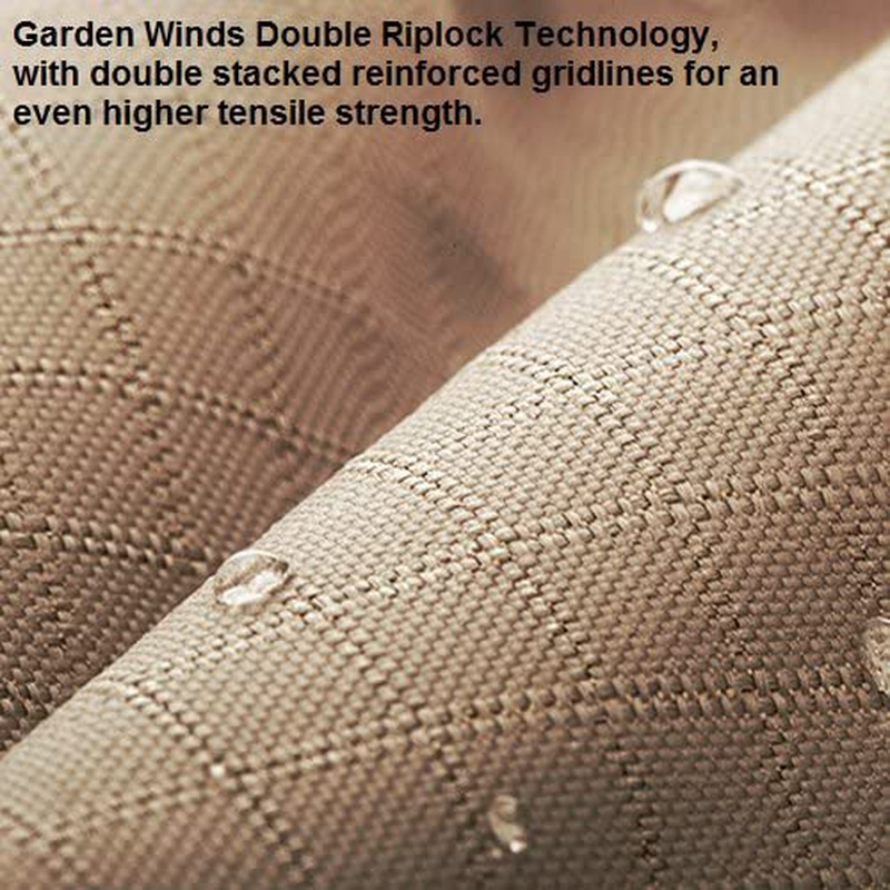 Garden Winds Replacement Canopy Top Cover for Tiverton Series 3 Gazebo - Riplock 350 - Beige