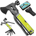 Rovertac Camping Accessories Multitool Hatchet Survival Gear Christmas Gifts for Men Dad Husband 14 in 1 Multi Tool Axe Hammer Knife Saw Screwdrivers Pliers Bottle Opener Durable Sheath Sporting Goods > Outdoor Recreation > Camping & Hiking > Tent Accessories RoverTac Green  