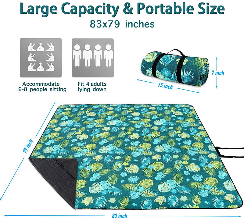 Picnic Blankets Extra Large, Waterproof Foldable Outdoor Beach Blanket Oversized 83x79” Sandproof, 3-Layer Picnic Mat for Camping, Hiking, Travel, Park, Concerts (Yellow Flowers) Home & Garden > Lawn & Garden > Outdoor Living > Outdoor Blankets > Picnic Blankets PY SUPER MODE   