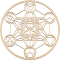 Fourth Level MFG 12" Metatron's Cube, Sacred Geometry Wood Wall Art, Zen Home Decor for Yoga/Meditation, Crystal Grid Board Home & Garden > Decor > Artwork > Sculptures & Statues Fourth Level Manufacturing 12" Platonic Solids  