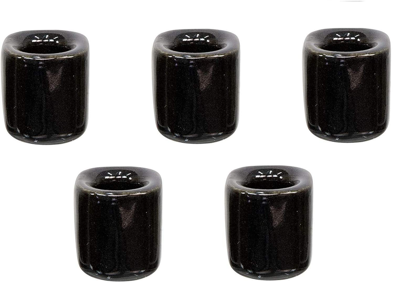 Kheops International 5 pcs Set of Ceramic Chime Ritual Spell Candle Holders, Great for Casting Chimes, Rituals, Spells, Vigil, Witchcraft, Wiccan Supplies & More – Black Home & Garden > Decor > Home Fragrances > Candles Kheops   