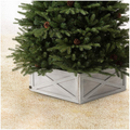 glitzhome Washed Black Wooden Tree Collar Tree Stand Cover Christmas Tree Skirt Tree Box, 26" L X 26" W Home & Garden > Decor > Seasonal & Holiday Decorations > Christmas Tree Skirts Glitzhome White 26"l  