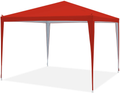 OUTDOOR WIND 10'x10' Canopy Tent Outdoor Portable Gazebo Canopy Shade Tent Wedding Party Tent Camping Shelter Gazebos with Carrying Bag(White) Home & Garden > Lawn & Garden > Outdoor Living > Outdoor Structures > Canopies & Gazebos OUTDOOR WIND Red  