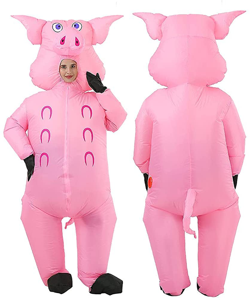 Inflatable Pig Costume Christmas Costumes Fancy Dress Masquerade Funny Cosplay Party Clothes for Adult (1pcs) Apparel & Accessories > Costumes & Accessories > Costumes RHYTHMARTS   