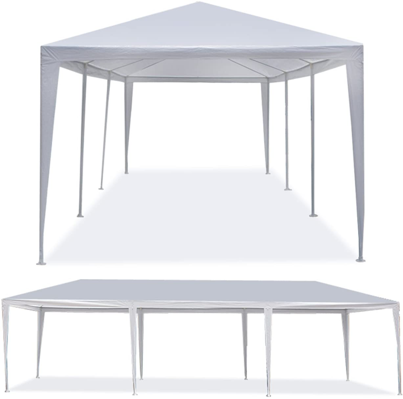 F2C 10 X30 Outdoor Gazebo White Canopy with Sidewalls Party Wedding Tent Cater Events Pavilion Beach BBQ (10'X30') Sporting Goods > Outdoor Recreation > Camping & Hiking > Tent Accessories F2C   