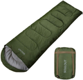 Sleeping Bag - 4 Seasons Warm Cold Weather Lightweight, Portable, Waterproof Sleeping Bag with Compression Sack for Adults & Kids - Indoor & Outdoor: Camping, Backpacking, Hiking Sporting Goods > Outdoor Recreation > Camping & Hiking > Sleeping Bags SOULOUT Army Green/Right Zipper single 