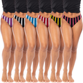 Sexy Basics Women's 6-Pack Active Sport Thong Buttery Soft Panties Underwear  Sexy Basics 6 Pack- Bold Stripes XX-Large 