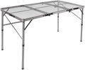 REDCAMP Folding Portable Grill Table for Camping, Lightweight Aluminum Metal Grill Stand Table for outside Cooking Outdoor BBQ RV Picnic, Easy to Assemble with Adjustable Height Legs, Silver/Champagne Sporting Goods > Outdoor Recreation > Camping & Hiking > Camp Furniture REDCAMP Silver-4 Feet  