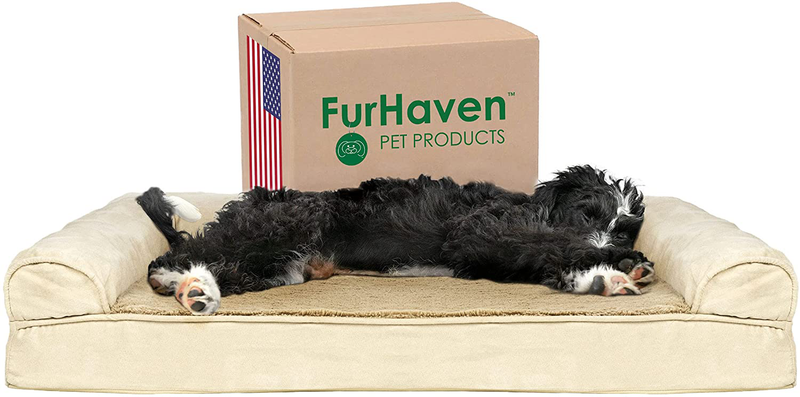 Furhaven Orthopedic Dog Beds for Small, Medium, and Large Dogs, CertiPUR-US Certified Foam Dog Bed Animals & Pet Supplies > Pet Supplies > Dog Supplies > Dog Beds Furhaven Plush & Suede Clay Cooling Gel Foam Small (Pack of 1)