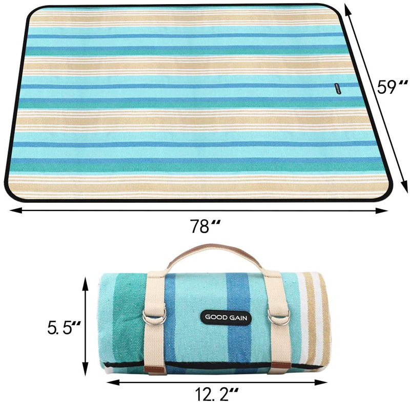 G GOOD GAIN Picnic Blanket Waterproof & Sand Proof,Beach Blanket Portable with Carry Strap, XL Large Foldable Picnic Rug Machine Washable for Outdoor Camping Party,Wet Grass,Hiking,Kids Playground. Home & Garden > Lawn & Garden > Outdoor Living > Outdoor Blankets > Picnic Blankets G GOOD GAIN   