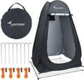 Sportneer Pop up Privacy Changing Tent Camping Shower Tent, Portable Dressing Bathroom Potty Tent for Camping Hiking Toilet Beach Sun Shelter Picnic Fishing with Carrying Bag, UPF50+ 6.25 Ft Tall Sporting Goods > Outdoor Recreation > Camping & Hiking > Portable Toilets & Showers Sportneer Black  
