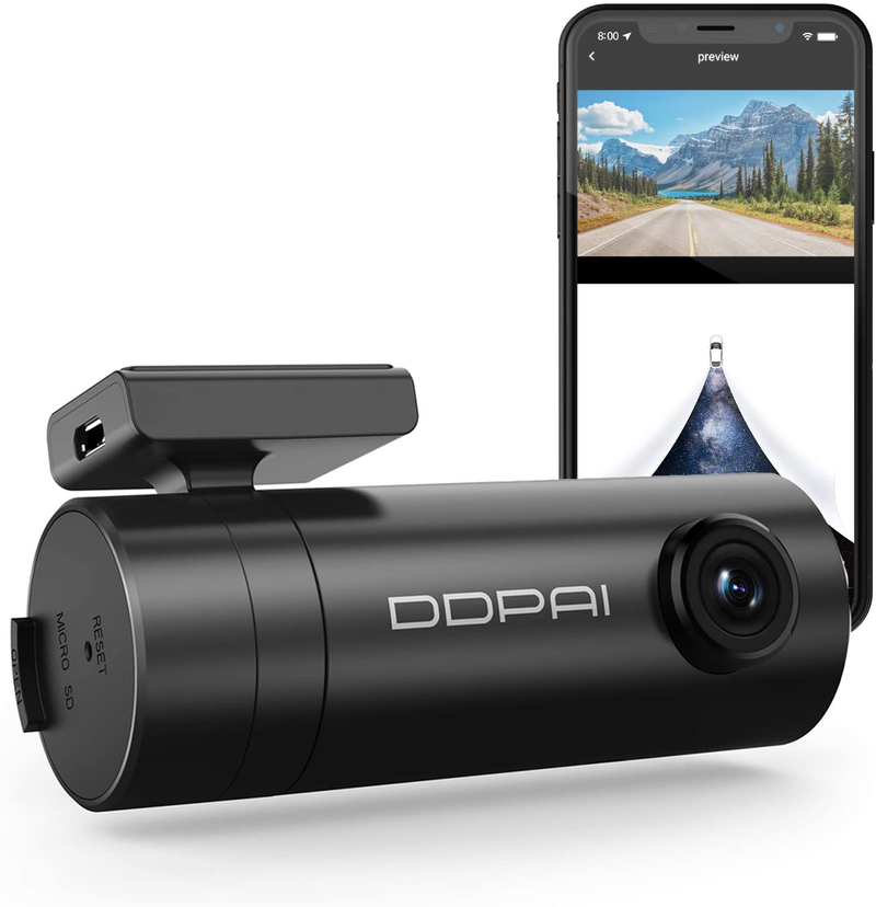 Dash Cam, DDPai Mini Wi-Fi 1080p Dash Camere 140 Wide Angle Car DVR Dashboard Camera with G-Sensor,WDR,Loop Recording, APP,Built-in Supercapacitor(Not Include SD Card )