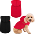 Pedgot 2 Pieces Dog Fleece Vest Hoodie Warm Dog Apparel Clothes Pet Sweater Vest Dog Pullover for Indoor and Outdoor Winter Use Animals & Pet Supplies > Pet Supplies > Dog Supplies > Dog Apparel Pedgot Black, Red Large 