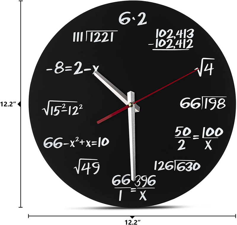 Decodyne Math Wall Clock - Unique Wall Clock - Each Hour Marked by a Simple Math Equation Home & Garden > Decor > Clocks > Wall Clocks Decodyne   