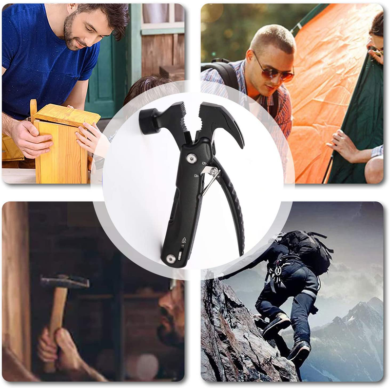 Fship 12 in 1 Camping Multitool Accessories，Multi Hammer Gadget Stocking Stuffers Camping Gear Survival Tool Pocket Hatchet Gifts Fathers Day Christmas Gifts for Men Dad Sporting Goods > Outdoor Recreation > Camping & Hiking > Camping Tools Fship   